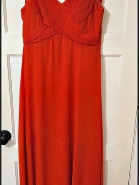Ever Pretty Pleated Maxi Dress in Orange